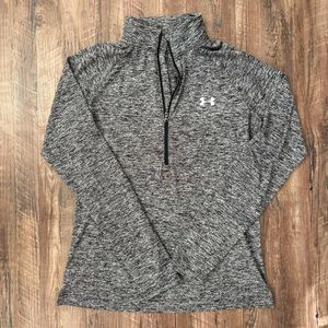Under Armour Gray and Black Quarter Zip